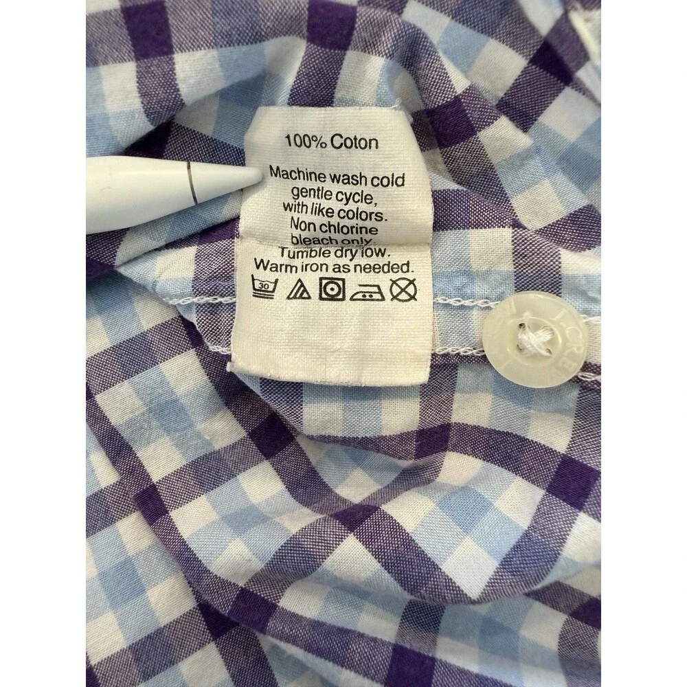 J. Crew Men’s Long Sleeve Cotton Plaid Shirt, XL, Slim, GUC